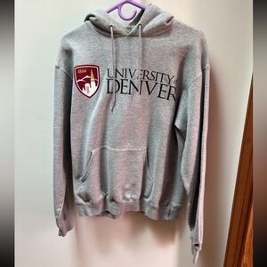 Champion University of Denver Hoodie Gray Medium | Eco Fleece